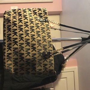 Michael Kors black and brown with gold accents